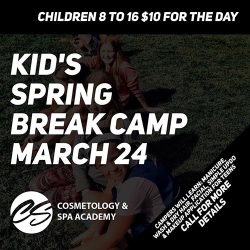 Kids Spring Break Camp is March 24
